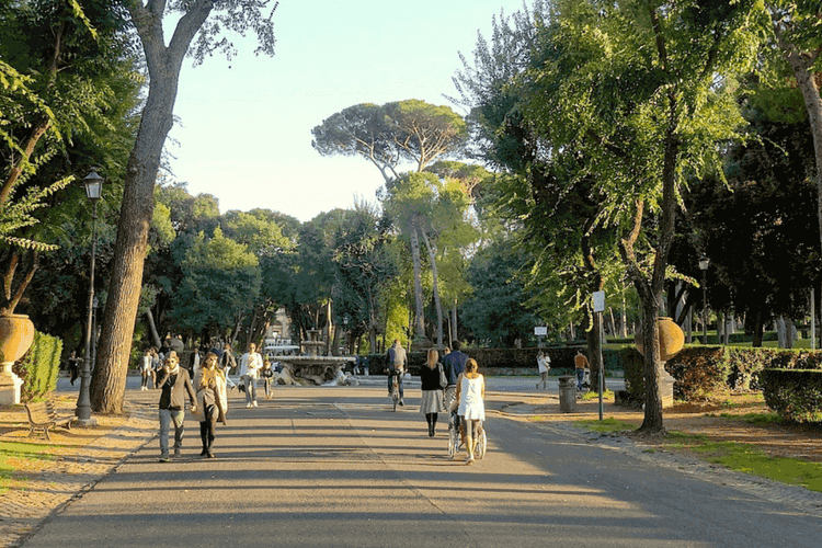 Villa Borghese park in Rome